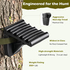 Saddle Hunting Platform Steps, Ultra-Light Ring of Steps for Climbing Bow Hunting with 6 Feet Heavy-Duty Strap & Cam Buckle, Ergonomic Anti-Slip
