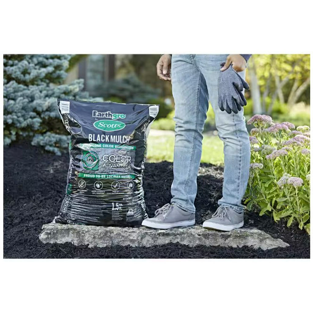 Lot of 6 bags total 9 Cu. Ft. Scotts Earthgro Black Mulch. delivered to ur door