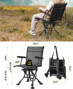 Swivel Hunting Chair for Deer Hunting Blind Chair with Armrest