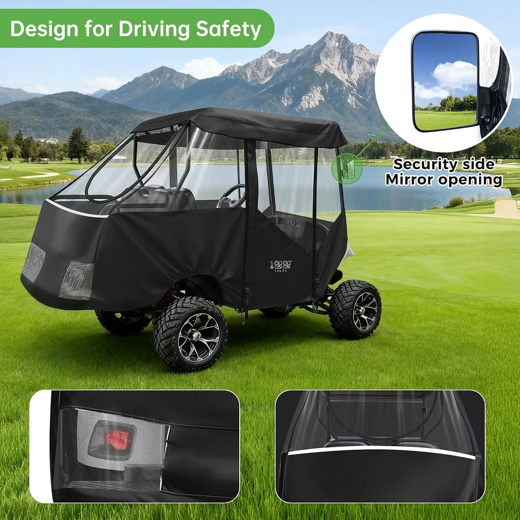 10L0L 4 Passenger Golf Cart Driving Enclosure for EZGO TXT Model