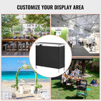VEVOR Folding Portable Bar Table, Tradeshow Podium Table for Indoor, Outdoor, Party, Picnic, Exhibition, Includes Carrying Case, Storage Shelf and