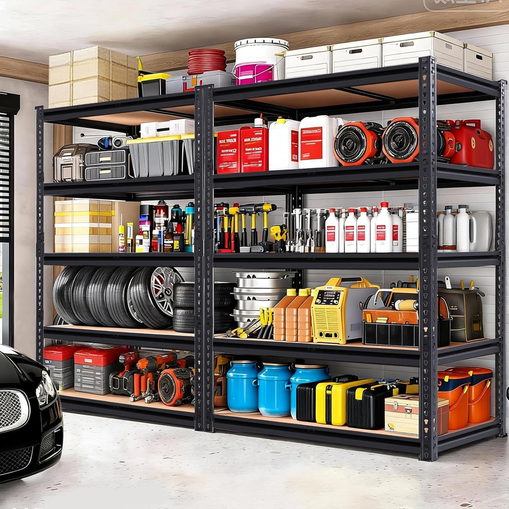72" H Storage Shelves,Storage Shelves Heavy Duty,2400LBS Metal Shelving Units,Adjustable Garage Shelving Heavy Duty for Garage Storage,Warehouse