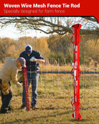 4ft Woven Wire Fence Stretcher Bar with 5 Wedges,Field Fence Stretcher