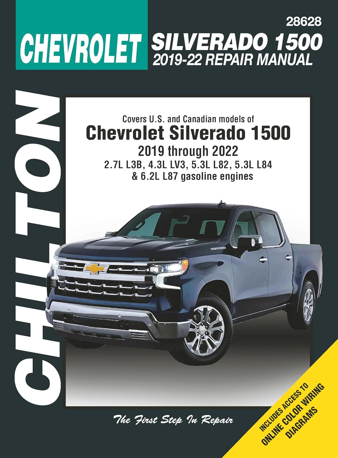 Compatible with Chevrolet Silverado 1500 (2019–2022) Chilton Repair Manual: Covers 2.7L L3B, 4.3L LV3, 5.3L L82/L84 & 6.2L L87 Gas Engines