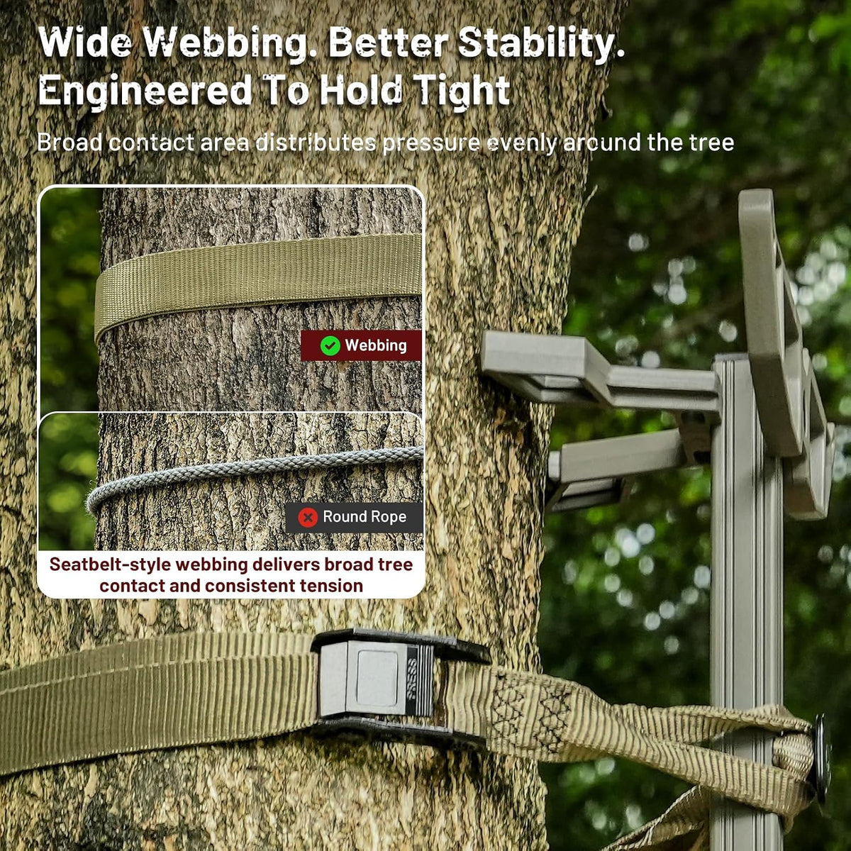 EZshoot Climbing Sticks for Hunting, Aluminum Portable Tree Climbing Steps