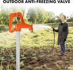 Frost Proof Yard Hydrant - Freeze-Free Outdoor Faucet for Garden, Farm & Irrigation, 3/4" Pipe Connection, 4.25ft Length, 12" Bury Depth (4.25 FT)