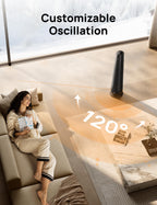 DREO Space Heater Large Room, 120° Oscillation, 30" Heaters with Remote