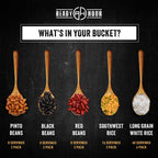 Ready Hour Beans Trio with Rice Kit Bucket (100 Servings) Survival Beans and Rice, Survival Food Storage, Emergency Preparedness Food, Prepper, Easy