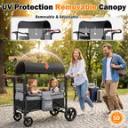 Wagon Stroller for 2 Kids, Aluminum Baby Wagon with Extra Long Extender