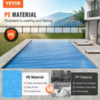 VEVOR Solar Pool Cover, 24 x 12 ft Rectangle Solar Cover 16 mil for Pools, Inground Above Ground Swimming Pool Solar Blanket with Bubble, Heat