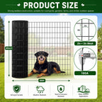 PVC Coated Welded Wire Mesh 16GA 48in x 100ft, 2x3 Mesh Black Fence Roll
