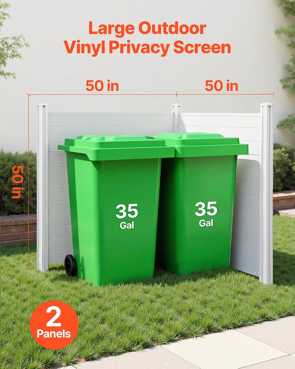 VEVOR Outdoor Privacy Screens 50" W x 50" H 2-Panel Air Conditioner Fence