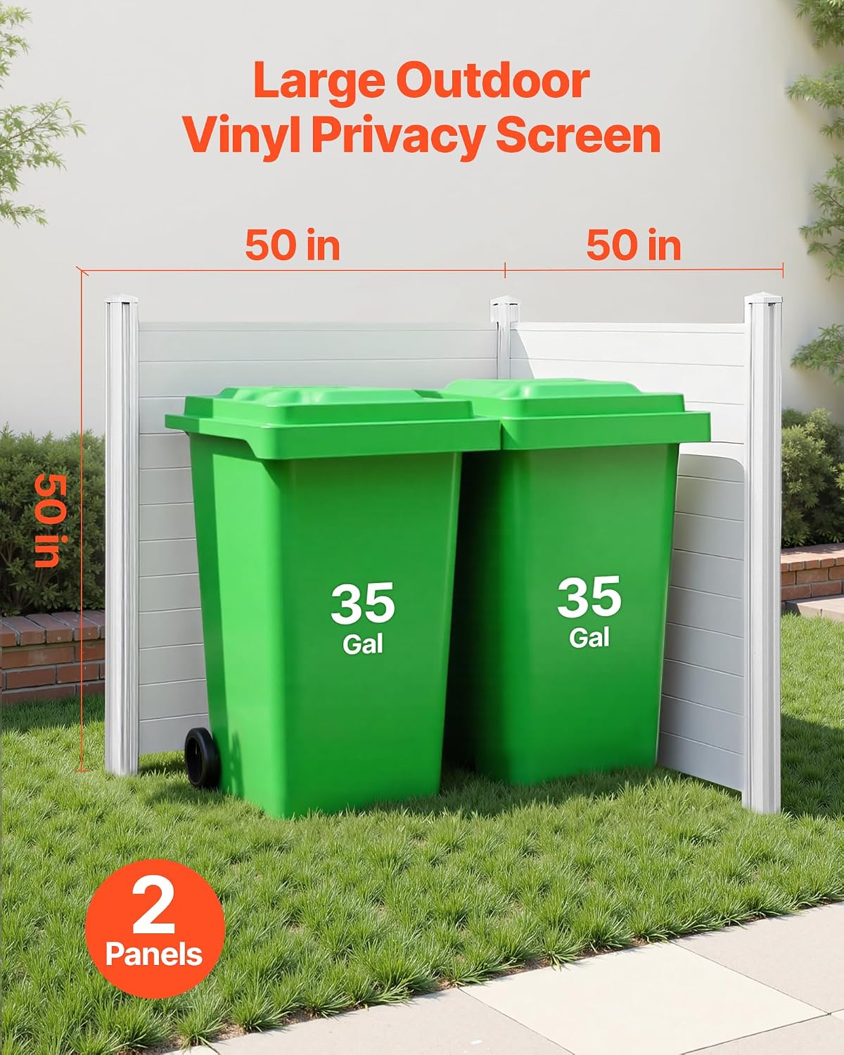 VEVOR Outdoor Privacy Screens 50" W x 50" H 2-Panel Air Conditioner Fence