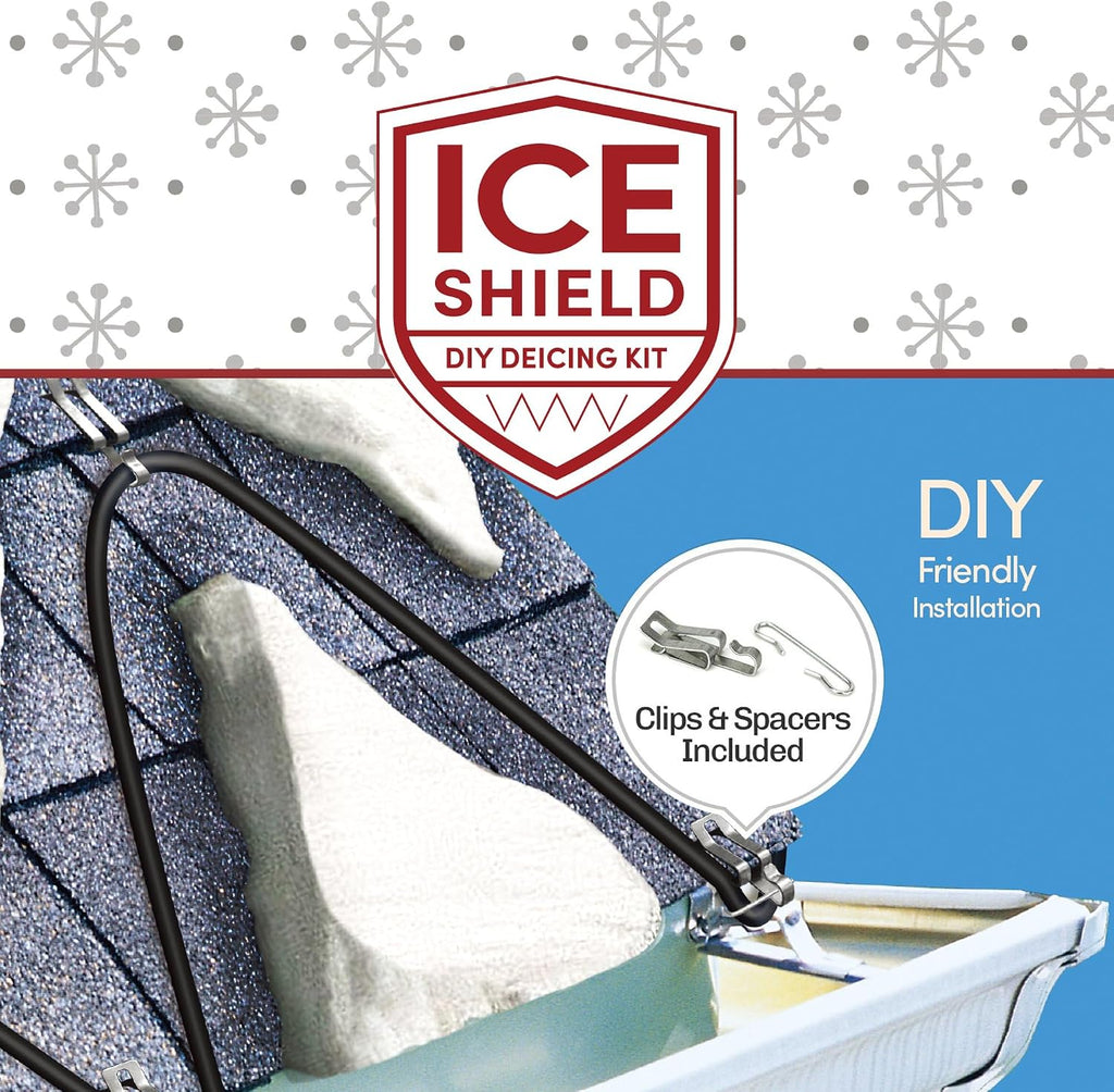 WarmlyYours Ice Shield Roof & Gutter Deicing Kit, 120 ft, 120V, Asphalt Shingles, Not for Metal or Steel Roofs