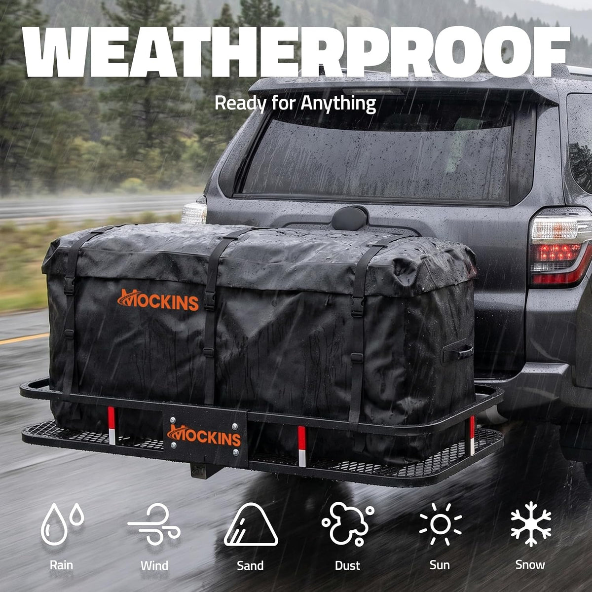 Mockins 6" Raised Heavy Duty Luggage Rack for SUV Car Truck with 500 Lb Cap