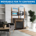 Mount-It! Fireplace Mantel TV Wall Mount, Above Fireplace Height Adjustable TV Mount, Pull Down Mantle Mount with Spring Assist, 65-85 inches, VESA