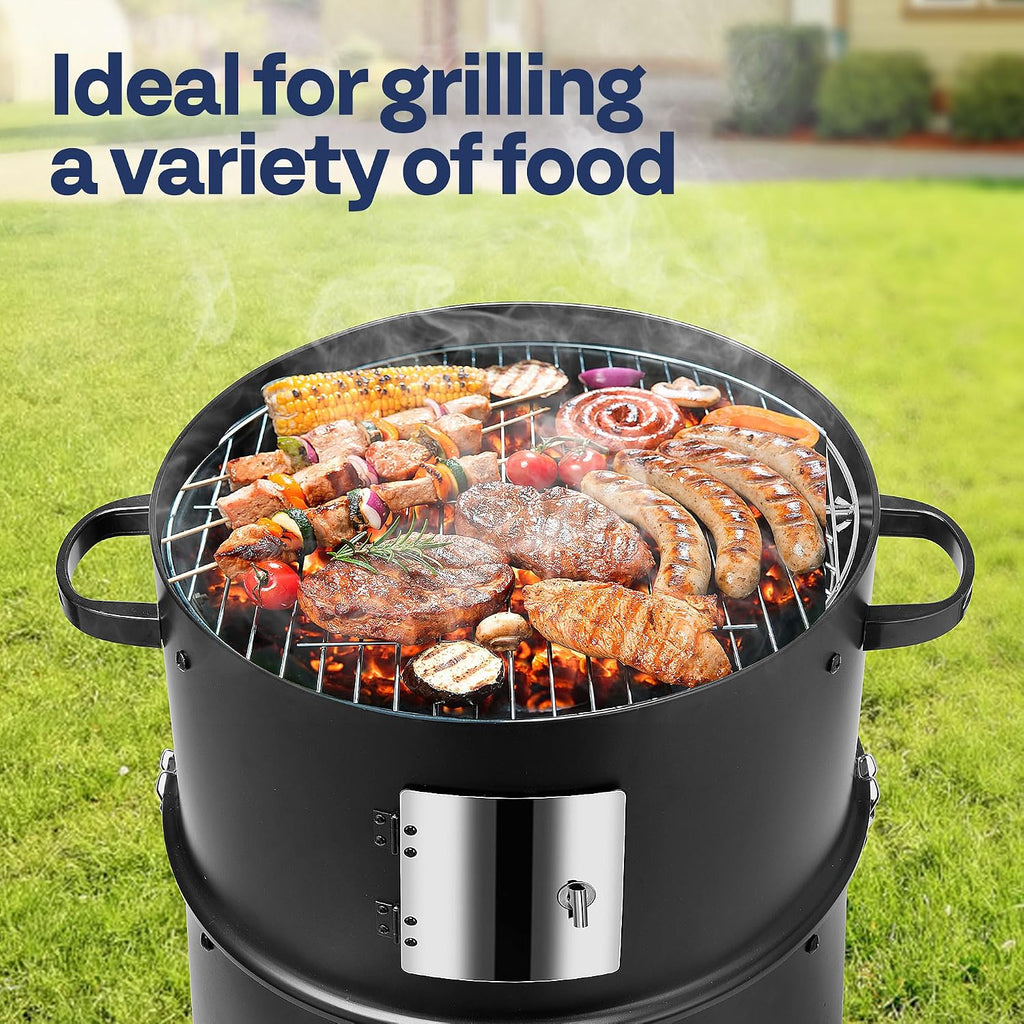 VIVOHOME 3-in-1 Vertical Charcoal Smoker