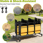 RANTILA Folding Chair Cart, Heavy Duty Chair Storage Dolly Holds 42 Chairs or 12 Tables, 400 lb Capacity Rolling Chair Rack with Swivel Casters, Dust