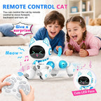 Remote Control Robot Cat - Voice Control Dancing Touch Mechanical Blue Cat Toy for Boys Girls,Kids Age 3-9 Christmas Birthday Surprise Gifts