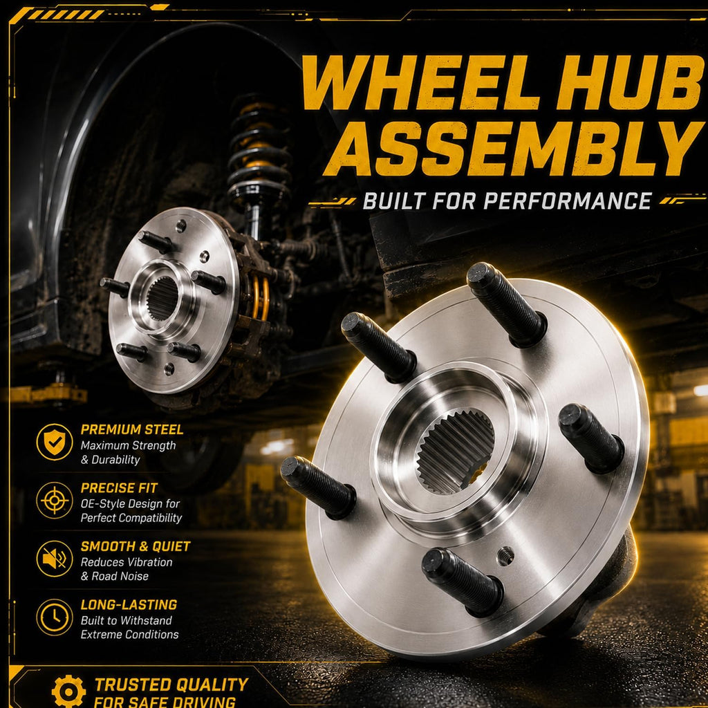 515151 2WD/4WD Front Wheel Bearing and Hub Assembly Fits for 2012-2018 Ram 1500, 2019-2020 Ram 1500 Classic Hub Bearing Assembly 5-Lug w/ABS, Replace