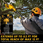 4-in-1 Cordless Pole Saw & Electric Pruning Shears for DeWalt 20V Battery