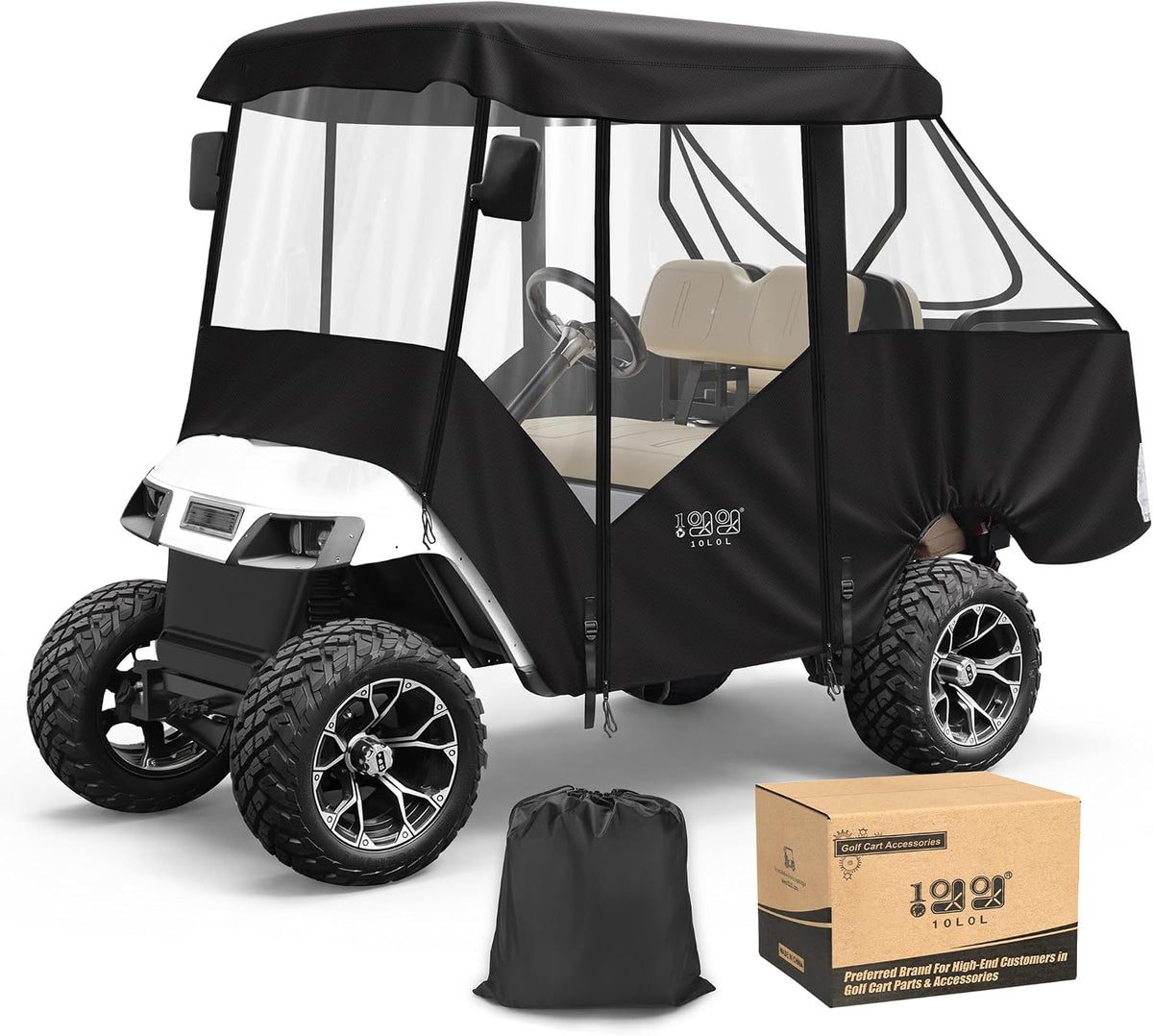 10L0L 4 Passenger Golf Cart Driving Enclosure for EZGO TXT Model