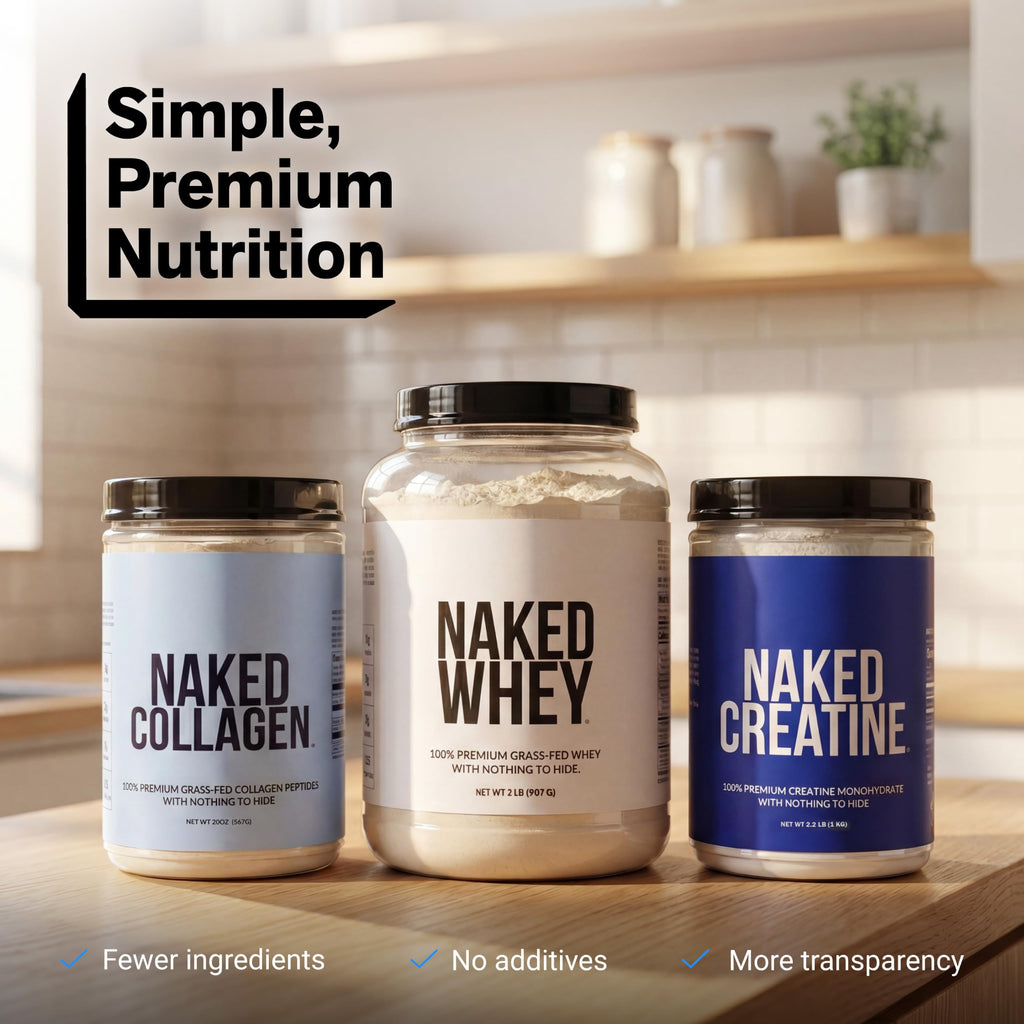 Naked 3LB Non-GMO Egg White Protein Supplement Powder, Unflavored, No Additives, Paleo, Dairy Free, Gluten Free, Soy Free – 25g Protein, 44 Servings