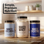 Naked 3LB Non-GMO Egg White Protein Supplement Powder, Unflavored, No Additives, Paleo, Dairy Free, Gluten Free, Soy Free – 25g Protein, 44 Servings
