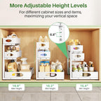 Kitstorack Under Sink Organizer 3-Tier Slide Out Drawer for Bathroom 2-Pack