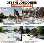 BEEST RV Roof Coating White, 1 Gallon Covers up to 50 sq ft (2 Coats), Solar Reflective & Waterproof Sealant| Elastomeric Leak Repair Coating, Liquid