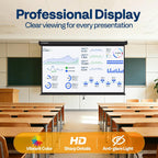 VIVOHOME 100 Inch 16:9 Pull Down Projector Screen, Black