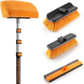 20 Foot Exterior House Cleaning Brush Set with 4-12 ft Extension Pole