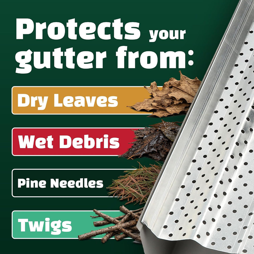A-M Gutter Guard 5" x 100 Ft Mill Finish Aluminum, Leaf & Debris Protection