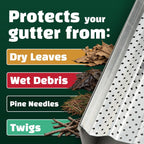 A-M Gutter Guard 5" x 100 Ft Mill Finish Aluminum, Leaf & Debris Protection
