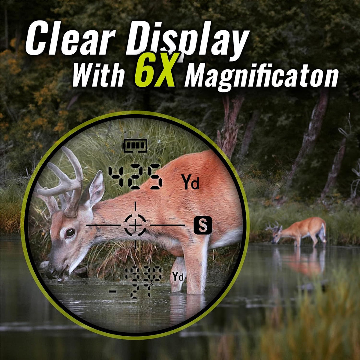 TIDEWE Hunting Rangefinder, Rechargeable Camo Laser Range Finder