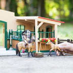 Schleich Farm World - Stable with Horses and Accessories - Kids 3+ | 42195