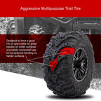 Tusk Mud Force ATV Tire Set - 25x8-12 Front, 25x10-12 Rear, Set of 4