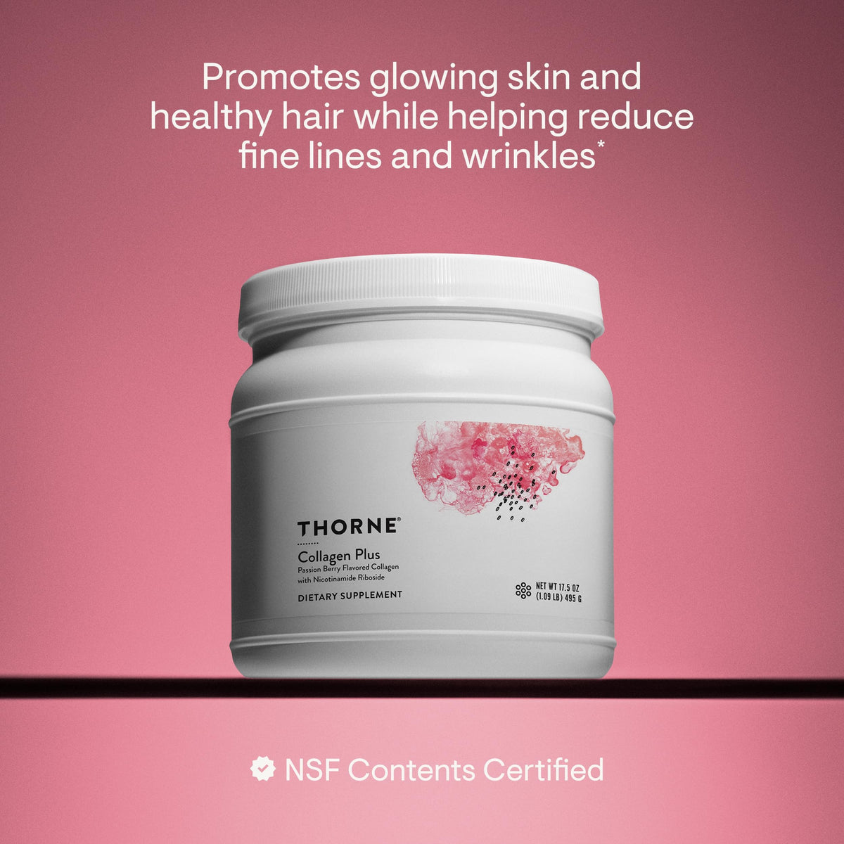 THORNE Collagen Plus, Collagen Peptides with NR & Ceramides, 30 Servings