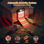Automatic Chicken Coop Door Solar Powered, Large 9.45”X10.24” Opening