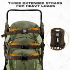TR Aluminum External Frame Backpack, Adjustable Hunting Hiking Pack, Camo