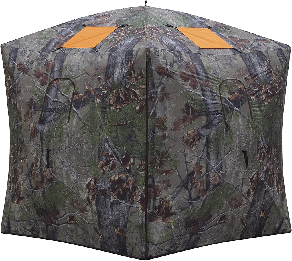 Barronett Blinds® Feather Five, Portable Hunting Blind, Huge Interior, Lightweight, 4-Person, Bloodtrail® Backwoods, 72” x 84” x 84”, FF500BW
