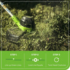 Greenworks 40V 12 in String Trimmer & 390 CFM Blower Combo, 2.0 Ah Battery