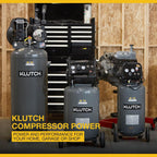 Klutch 20-Gallon Air Compressor, 2 HP, 120V