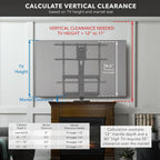 Mount-It! Fireplace Mantel TV Wall Mount, Above Fireplace Height Adjustable TV Mount, Pull Down Mantle Mount with Spring Assist, 65-85 inches, VESA