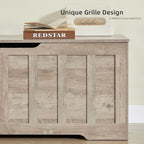 47.2" Storage Chest Extra Large,Wooden storage bench(Greige).