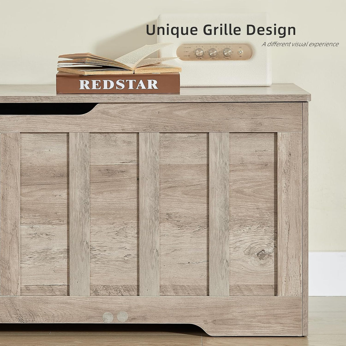 47.2" Storage Chest Extra Large,Wooden storage bench(Greige).
