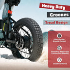 16/20/26 x 4.0 Fat Tire for Ebike, Mountain Bike, Tricycle, Ideal for Snow, Mud, Gravel Road, Heavy Duty Wear-Resistant All-Terrain 1/2 Tires (1/2