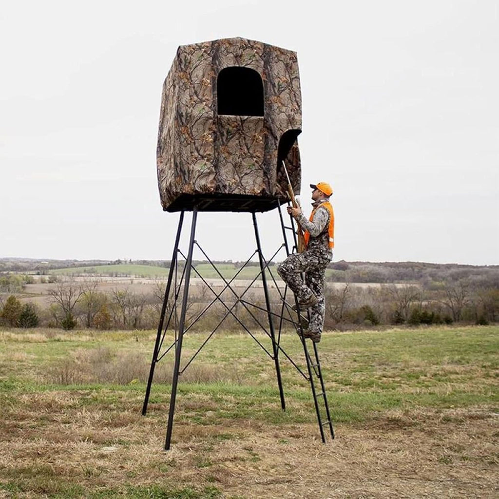 Muddy Steel 7' Tall Quad Pod Hunting Blind Cover with 4 Zippered Windows