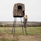 Muddy Steel 7' Tall Quad Pod Hunting Blind Cover with 4 Zippered Windows