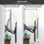 Mount-It! Fireplace Mantel TV Wall Mount, Above Fireplace Height Adjustable TV Mount, Pull Down Mantle Mount with Spring Assist, 65-85 inches, VESA